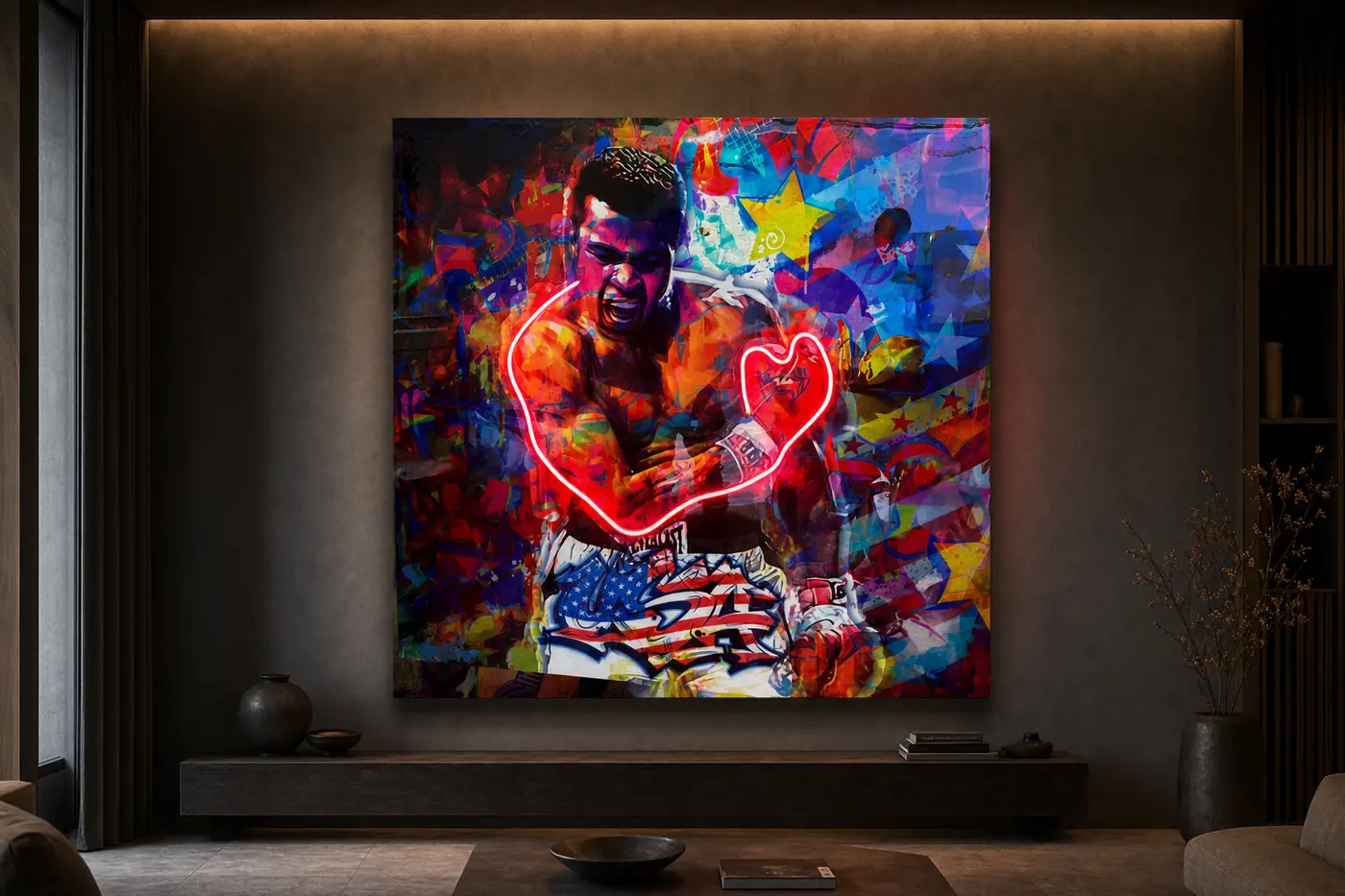 Muhammad Ali Neon by Benzo